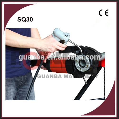 Sq30 maquinas de mano eléctrico acero rosca de tubo que hace la máquina, 1/2 "-2"