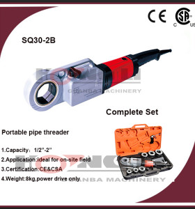 Sq30-2b electric enfiador tubulação portátil / máquina de rosqueamento de tubos, Ce & csa, 1/2 " - 2 "
