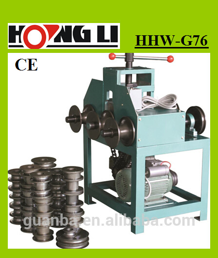 HHW-G76 rodillos de metal máquina dobladora para squre/tubo redondo