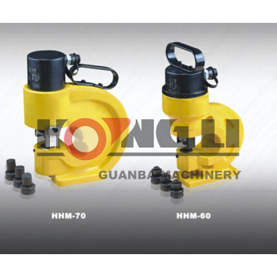 Hhm-60 / 70 / 80 hidráulico máquina de perfuração manual para alumínio borracha aço barramento com CE