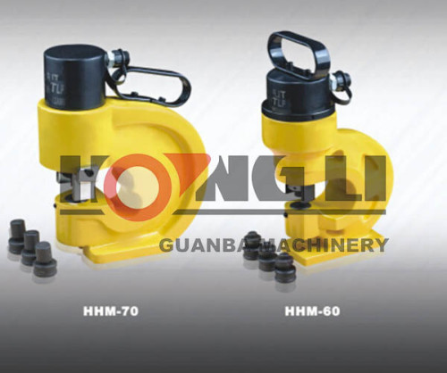 Hhm-60 / 70 / 80 hidráulico máquina de perfuração manual para alumínio borracha aço barramento com CE
