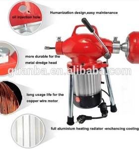 Hongli D75 escorra máquina de limpeza / drenagem mais limpo para venda / máquina de limpeza de esgoto de drenagem