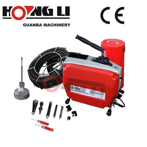 Hongli venta caliente limpiador de drenaje máquina/drain pipe cleaner máquina d150