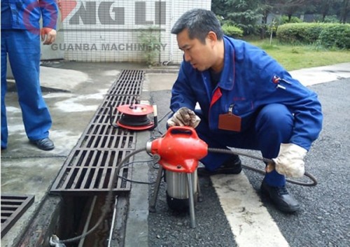 D75 tubería de alcantarillado limpieza máquina/máquina de limpieza de drenaje con barrena, cable