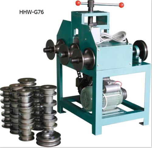 HHW-G76 rodillos de metal máquina dobladora para squre/tubo redondo