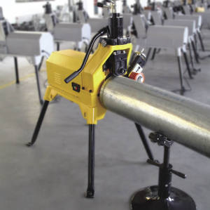 Máquina ranuradora de tubos hidráulicos para tubos de acero de 12 