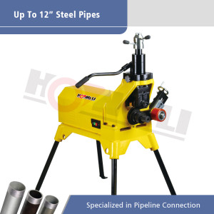 YG12E Hydraulic Pipe Grooving Machine untuk Max 12 "Steel Pipe