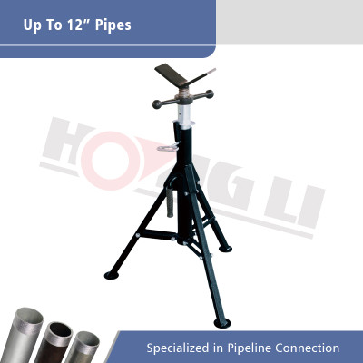 1107 Series Foldable Steel Pipe Stand untuk Max 12 "Pipes