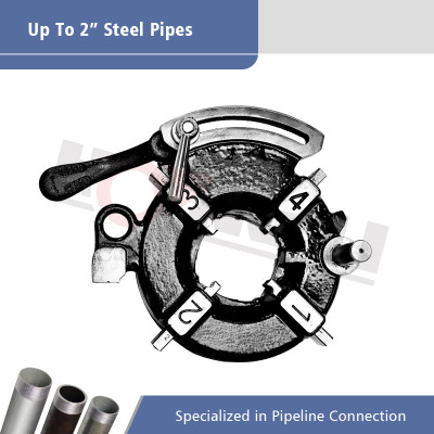 Cepat Terbuka 2 "Pipa Threading Die Kepala untuk Mesin Threading SQ80D Pipa