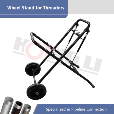 HL-250 Pneumatic Folding Wheel Stand untuk Mesin Threading