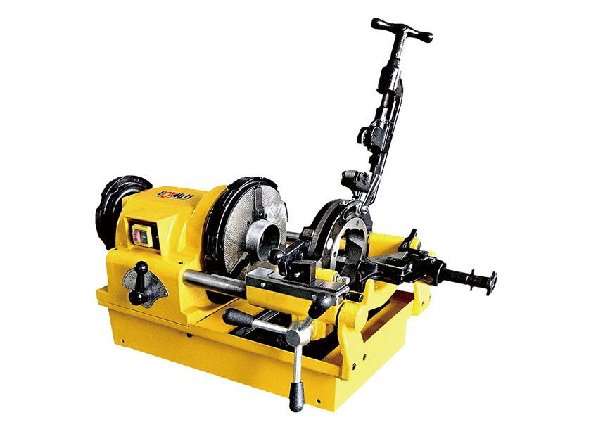 Industrial pipe clearance threading machine