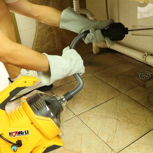 Cable de máquina de limpieza de desagües eléctrico portátil barato contenido en la manguera de guía: mantenga las manos y el área de trabajo limpias AT50LI