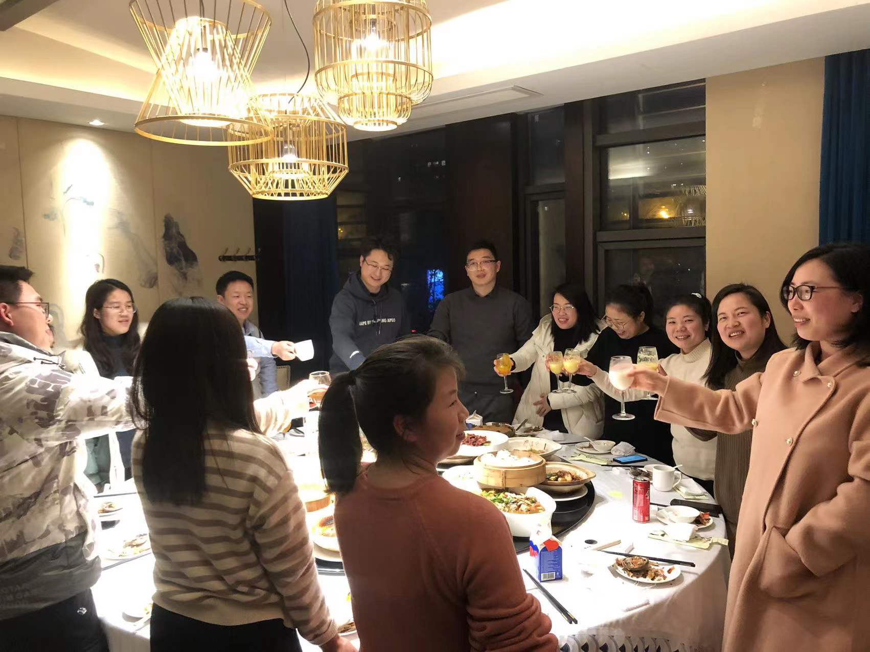 2022 hongli pipe machinery chinese lunar new year sales team dinner