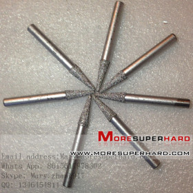 Vacuum brazed diamond grinding head, pins and mounted point for tool engraving stone, granite and jade