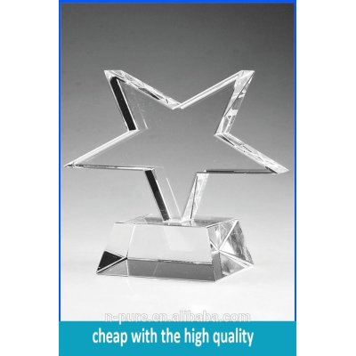 Hot Selling Wholesale Blank Crystal Star Trophy/Awards for gifts