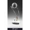 Wholesale crystal Clear Round Glof Awards/trophy With A Ball In Hole For gifts