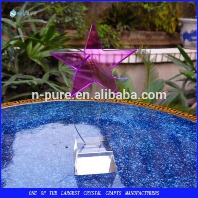Wholesale Cheap Crystal Trophy Glass Awards, Clear Star Shape Crystal Trophy
