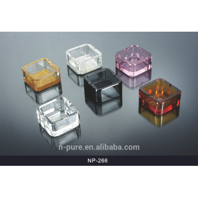 Customizable crystal glass ashtray / color ash ashtray / suqare ashtray