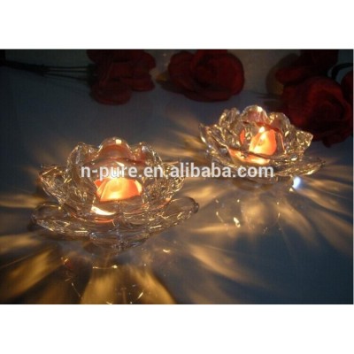 crystal lotus flower candle holder wedding favors