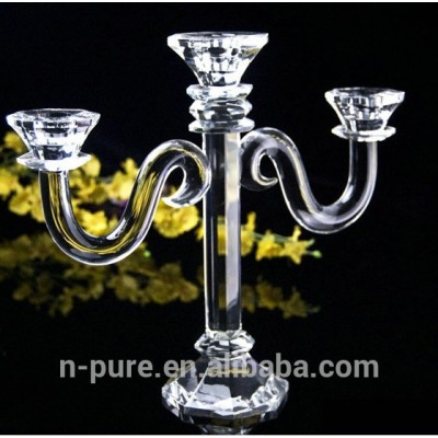 Luxury K9 Crystal Glass Candelabra For Best Wedding Decor