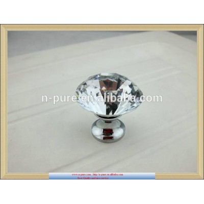 Diamond crystal knobs for door decoration glass furniture handles