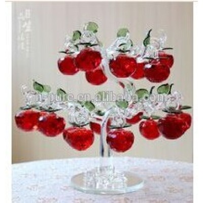The new design crystal apple tree for gift