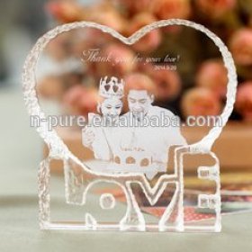 Heart Shape 3D Laser Crystal For Love Anniversary Gifts 3D Laser Crystal For Love Anniversary Gifts