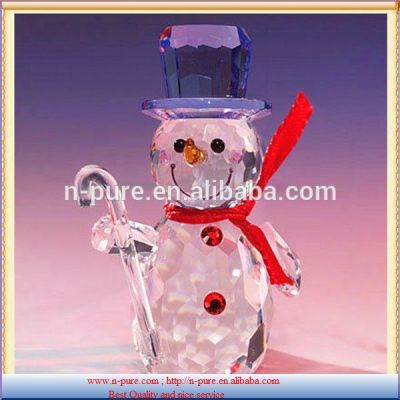 2015 crystal christmas gift,snowman gift crystal Christmas gift