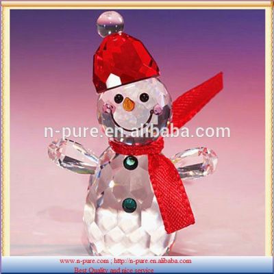 crystal snowman figurine,crystal snowman christmas gift