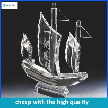 Wholesale High Quality crystal/glass ship model ,boat model for souvenir