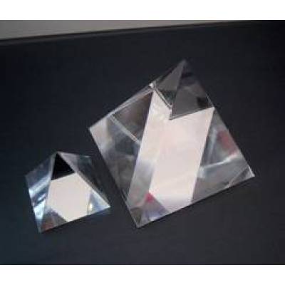 Clear Blank Crystal Pyramid Paperweight