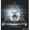 Luxury Pyramid Crystal Clock