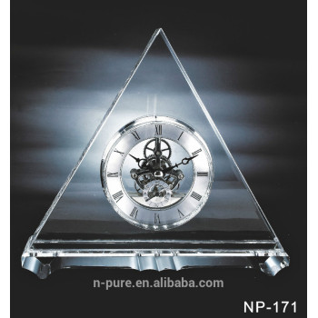Luxury Pyramid Crystal Clock
