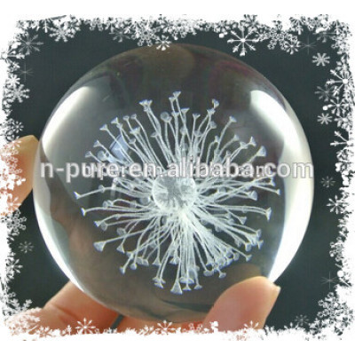 2015 best seller personalized 3d laser crystal glass ball on sale