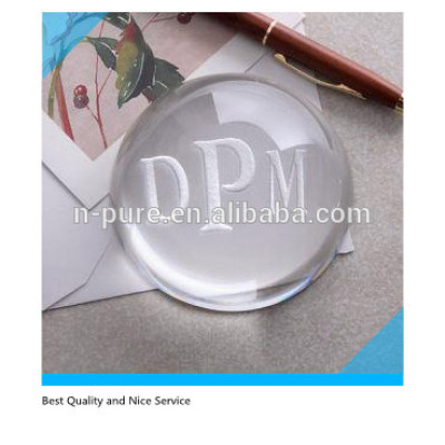 customized Logo Engraved Crystal Half Ball Paperweight
