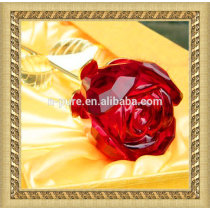 Top sales crystal rose flower with fully stock,valentines gifts crystal red rose