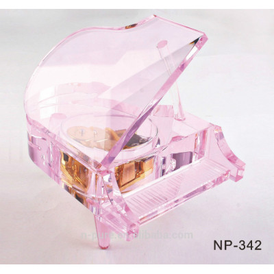Elegant Piano K9 Crystal Glass Music Box