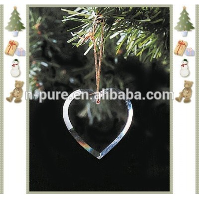 Christmas Crystal heart Ornament / Christmas Tree Decoration