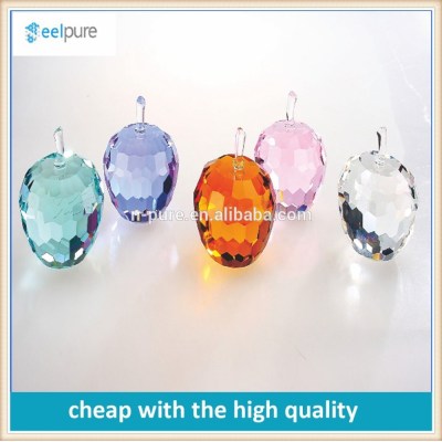 Wholesale High Quality crystal/glass apple paperweight for wedding souvenir gift