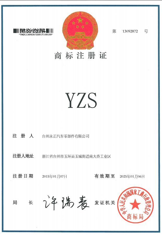 Trademark Certificate