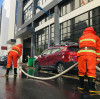 A fire drill is conducted today in our factory