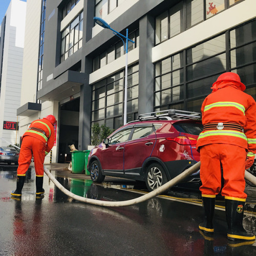 A fire drill is conducted today in our factory