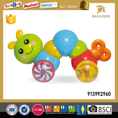 The vivid cute walkbale wind up plastic caterpillar toy for kids