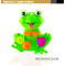 Fun frog bath toy organizer for toddler