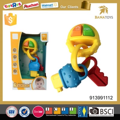 Interesting hot selling plastic baby toy cartoon car remote key Simulation toys