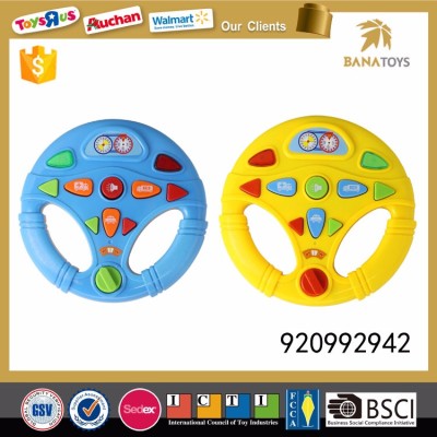 Electronic plastic musical racing steering wheel for baby with sound and light
