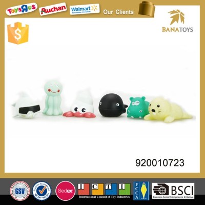 Baby favorite Cute Floating Light-up sea animal plastic Bath Toys ，Set of 6