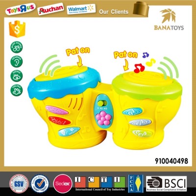 Musical Double Pat Drum Toy with Lights and Interesting Sound Effects