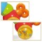 Colorful Plastic caterpillar Retractable toy with wheel for kids