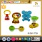 Animal elephant giraffe bear giraffe Fun 6 Piece Baby Rattle bell ring and Teether Toy Play Set
